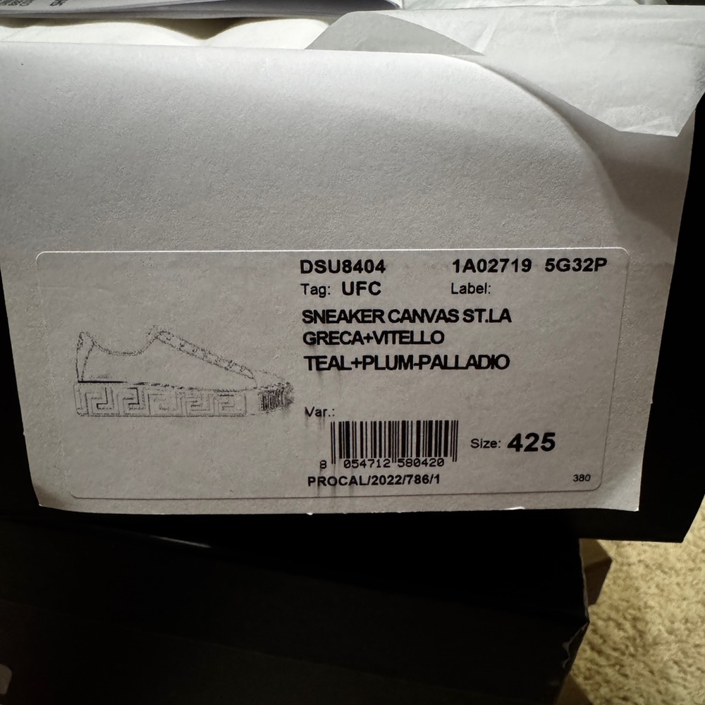 Versace Multicolor Patterned Sneakers Authentic - Picture 5 of 5